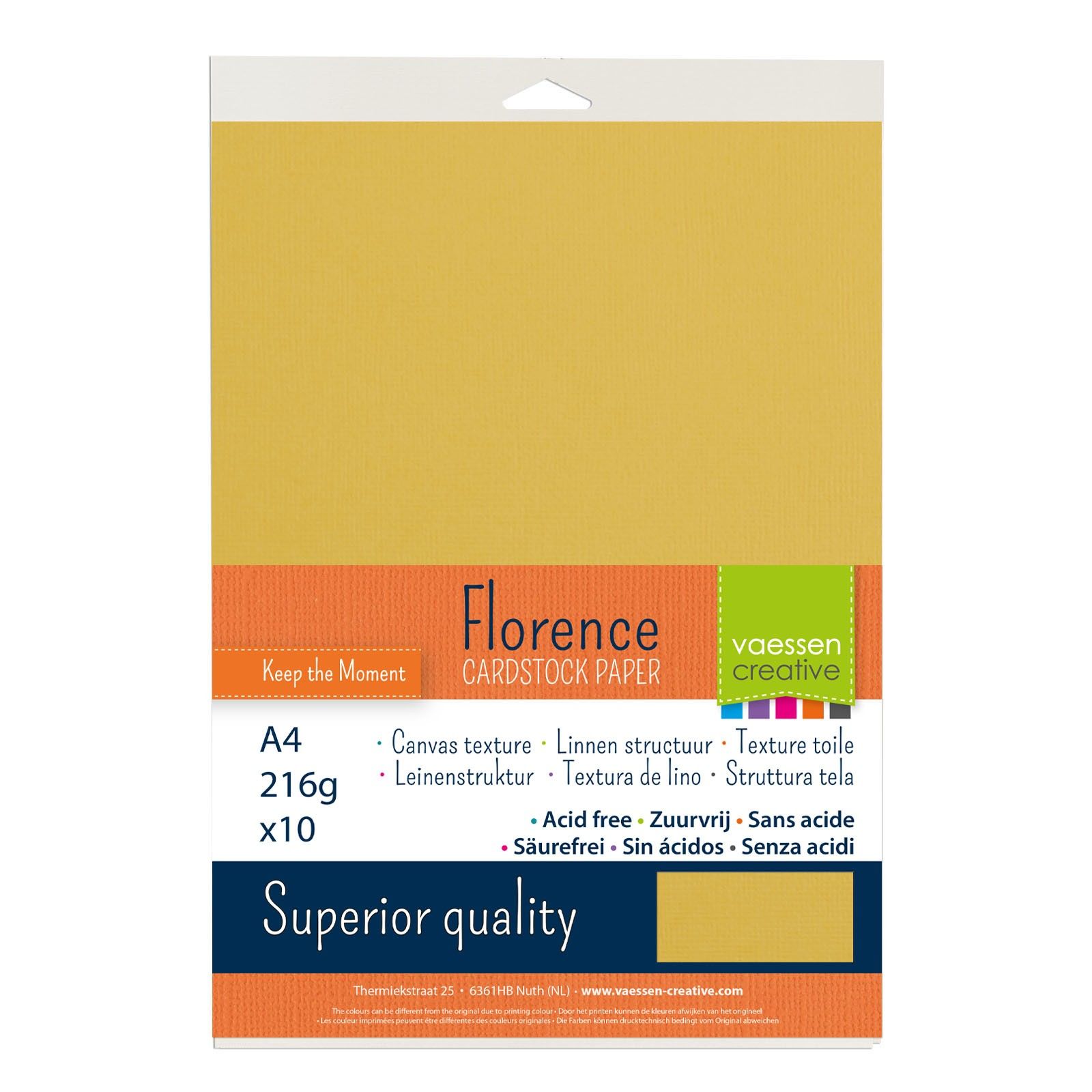 Florence Cardstock 216 gr Texture A4 10/Pkg - Bee