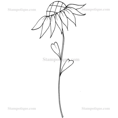 Stampotique Wood Stamp - Sunflower Large