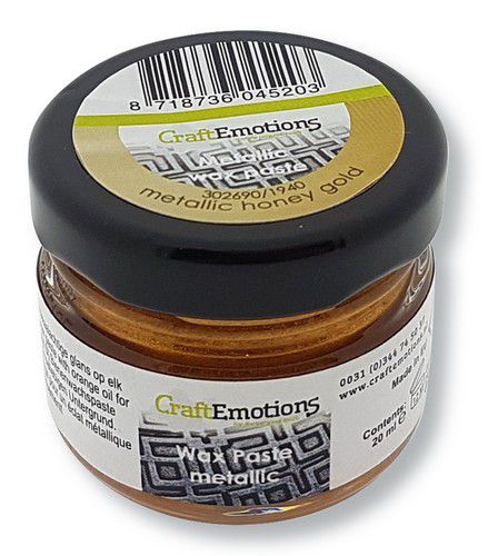 CraftEmotions Wax Paste Metallic - Honing Goud 20 ml