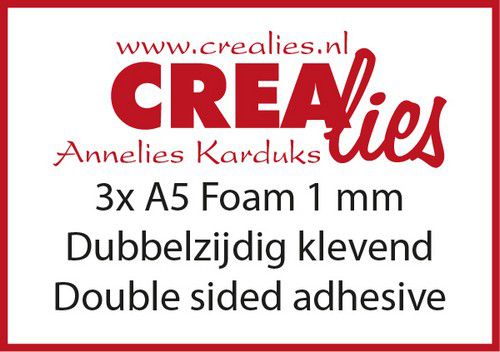 Crealies Basics Foam A5 1 mm 3/Pkg