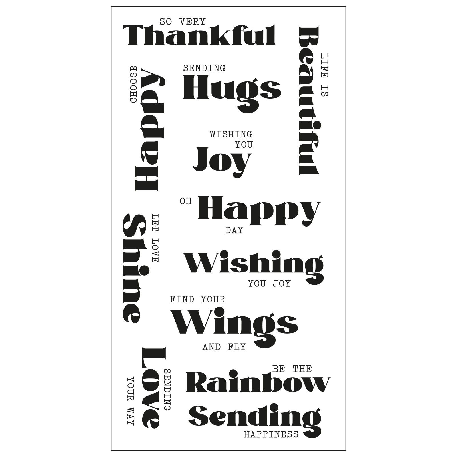 Sizzix Clear Stamps  12/Pkg - Set Good Vibes nr. 4