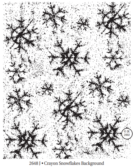 Judi Kins Wood Stamps - 2648 J Crayon Snowflakes Background