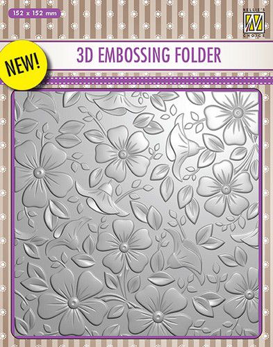 Nellie's Choice 3D Embossing Folder - Flowers 3