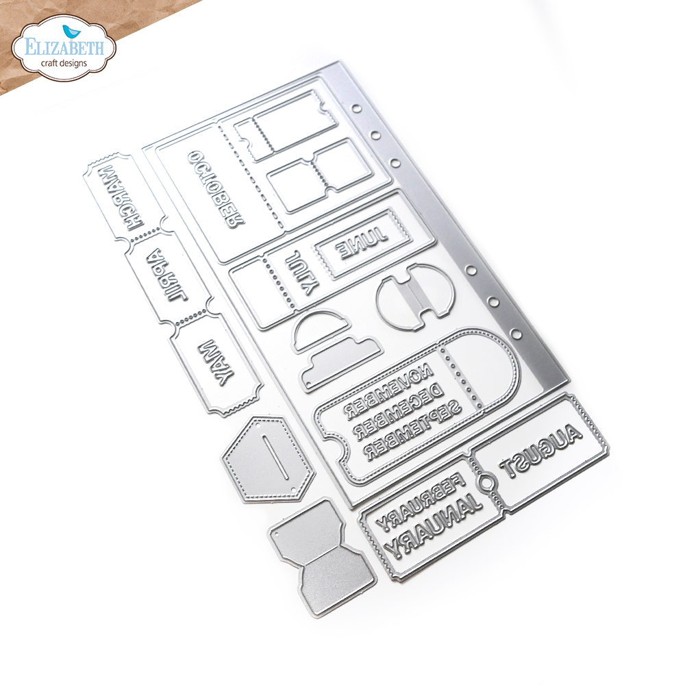 Elizabeth Craft Designs Cutting Dies Planner Essentials 56 - 2008 Tickets and Tabs