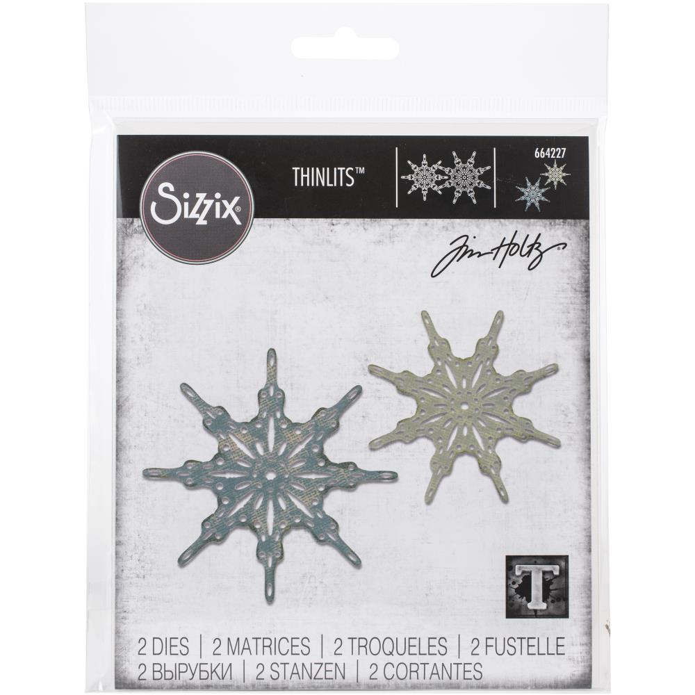 Sizzix Thinlits Dies By Tim Holtz 2/Pkg - Fanciful Snowflakes