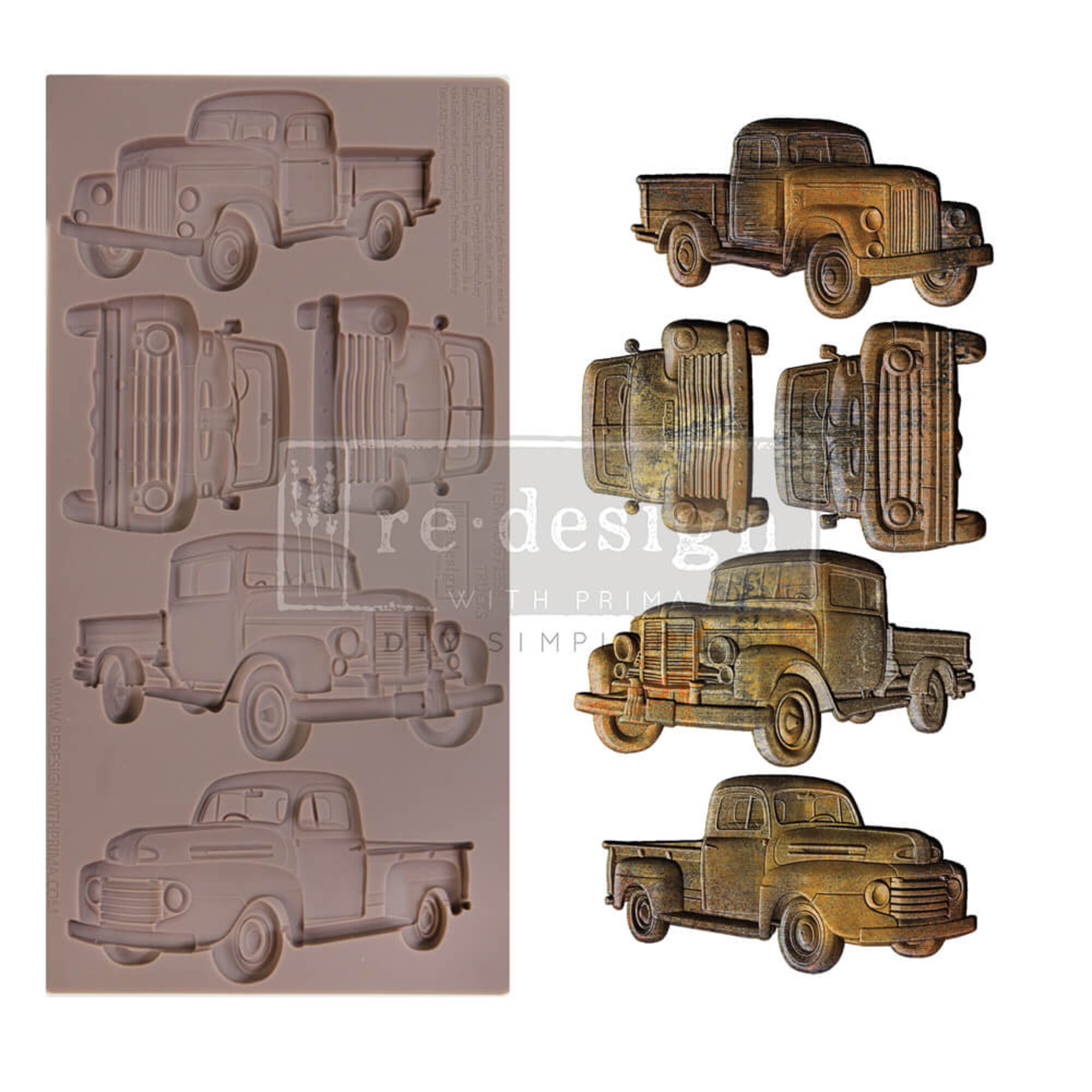 Re-Design with Prima Decor Mould  5x10 Inch - 671358 Trucks