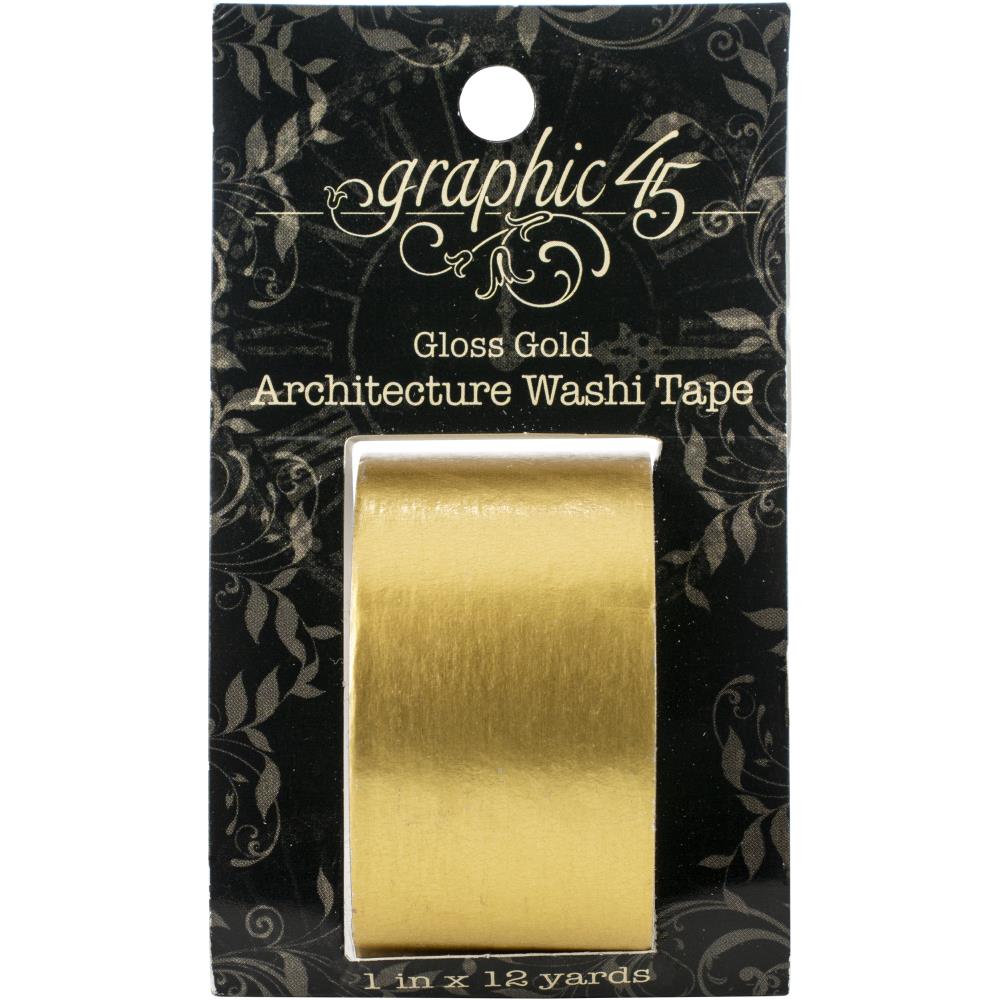 Graphic 45 Staples Architecture Washi Tape - Gloss Gold
