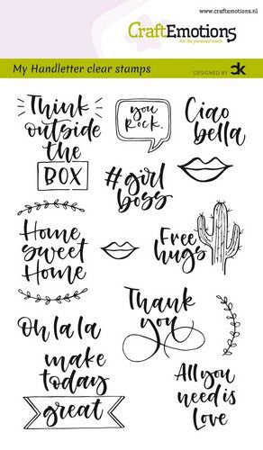 CraftEmotions Clear Stamps A6 - Handletter - Quotes 2 (Eng)