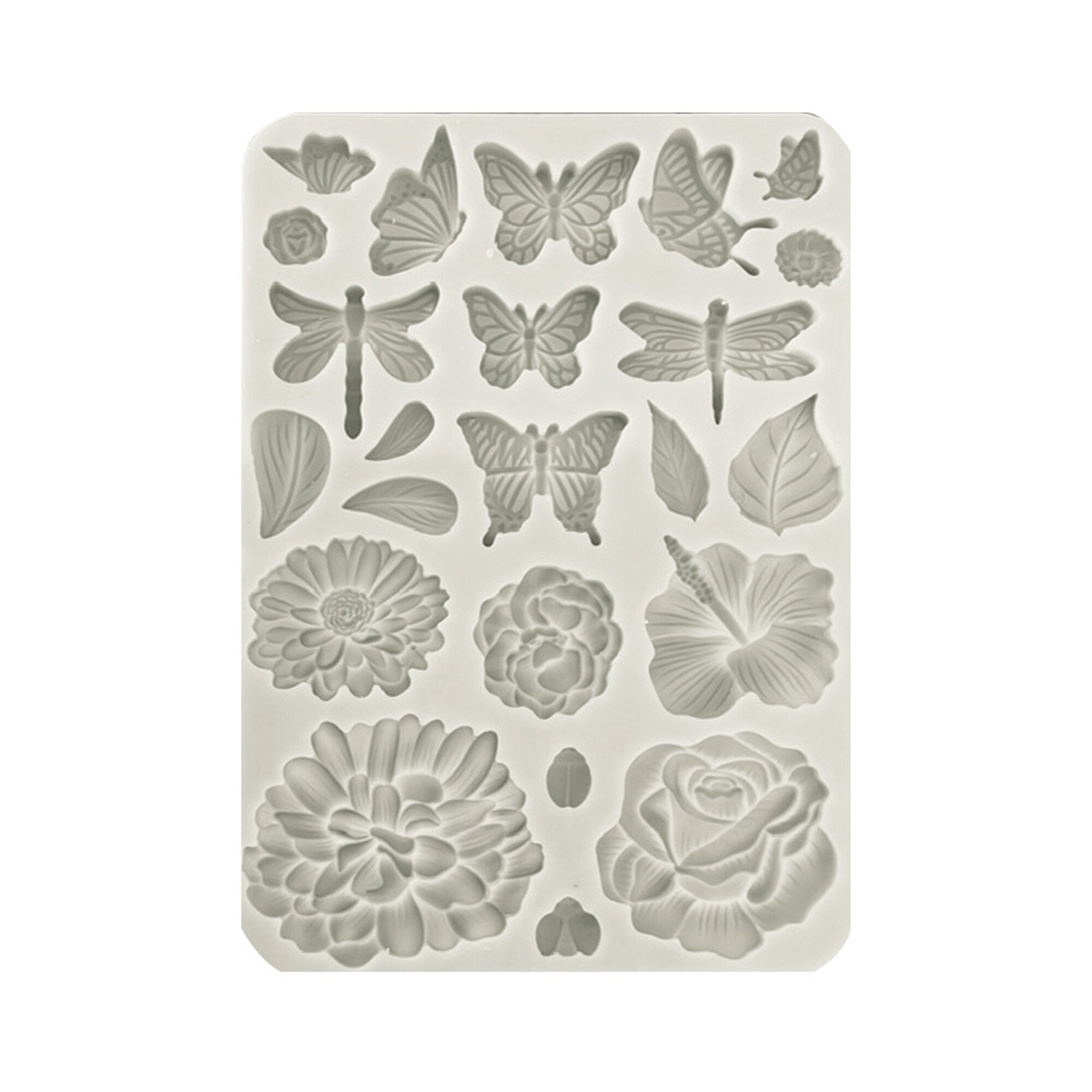 Stamperia Silicon Mould A5 Create Happiness Secret Diary  - KACMA509 Butterflies and Flowers