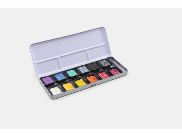 Finetec Parelmoer Aquarelverf 12/Pkg - Rainbow Colours