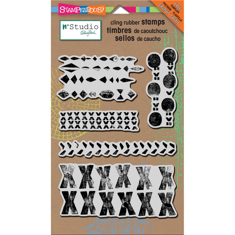 Stampendous N*Studio Cling Stamps 5"X8" - Marks