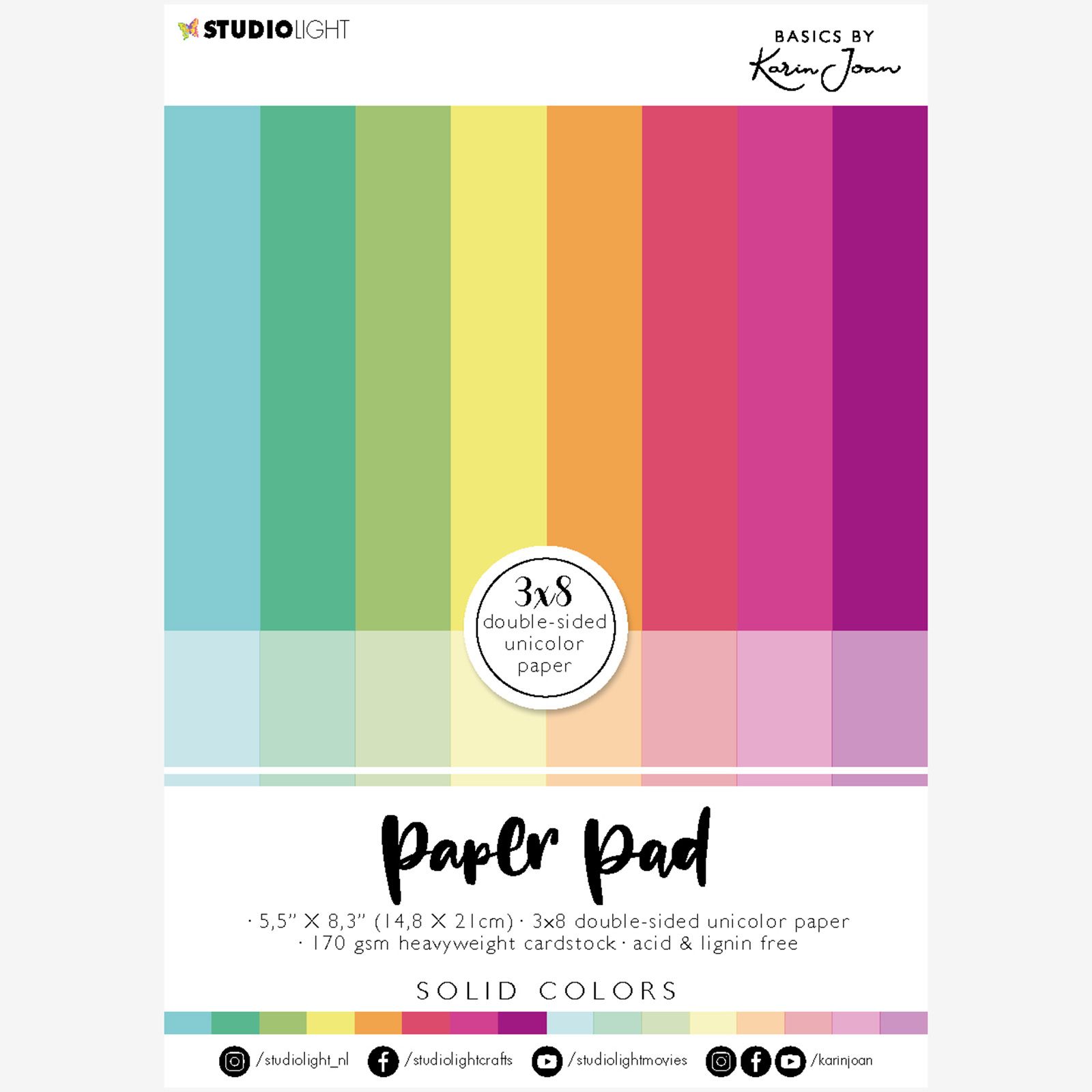 Studio Light Paper Pad By Karin Joan - Solid colors Essentials nr. 26