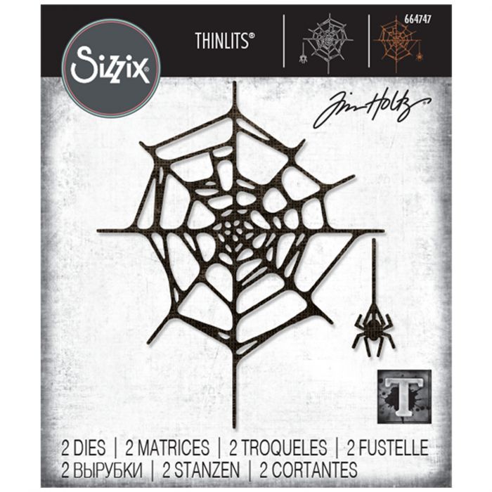 Sizzix Thinlits Dies By Tim Holtz 2/Pkg - Spider Web