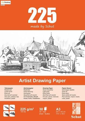 Schut Artist Drawing Paper  225 gram A3 Bloc 30/Pkg 29.7x42cm