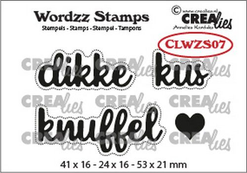 Crealies Clearstamp Wordzz Dikke kus (NL) 53x21mm