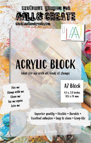 AALL & Create Acrylic Block -  A7 2mm flexible acrylic block to fit A7 Stamps