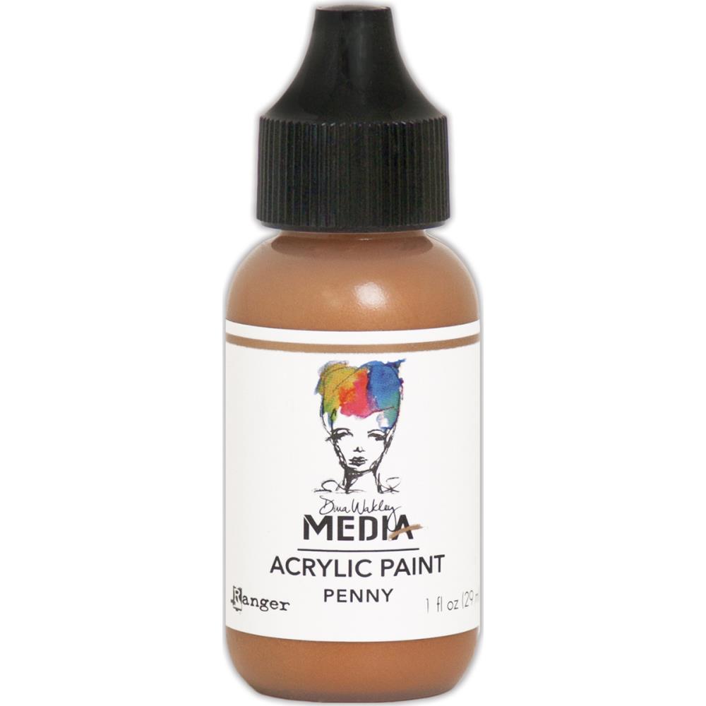 Dina Wakley MEdia Acrylic Paint 29ml - Penny (Metallic)