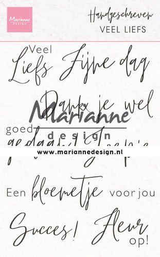 Marianne Design Clear Stamps - Handgeschreven Veel Liefs (NL)
