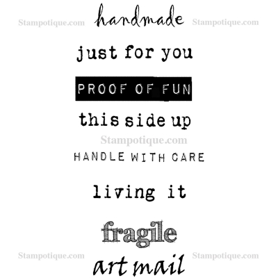 Stampotique Wood Stamp - 10020 Barcode Text