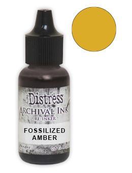 Tim Holtz Distress Archival Re-Inker 15ml - Fossilized Amber