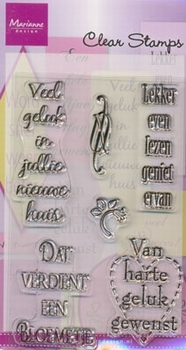 Marianne Design Clear Stamps - Wenstekst 1
