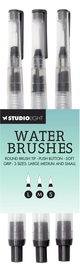Studio Light Essential Tools nr. 01 - Waterbrushes Fine, Medium, Large Tip