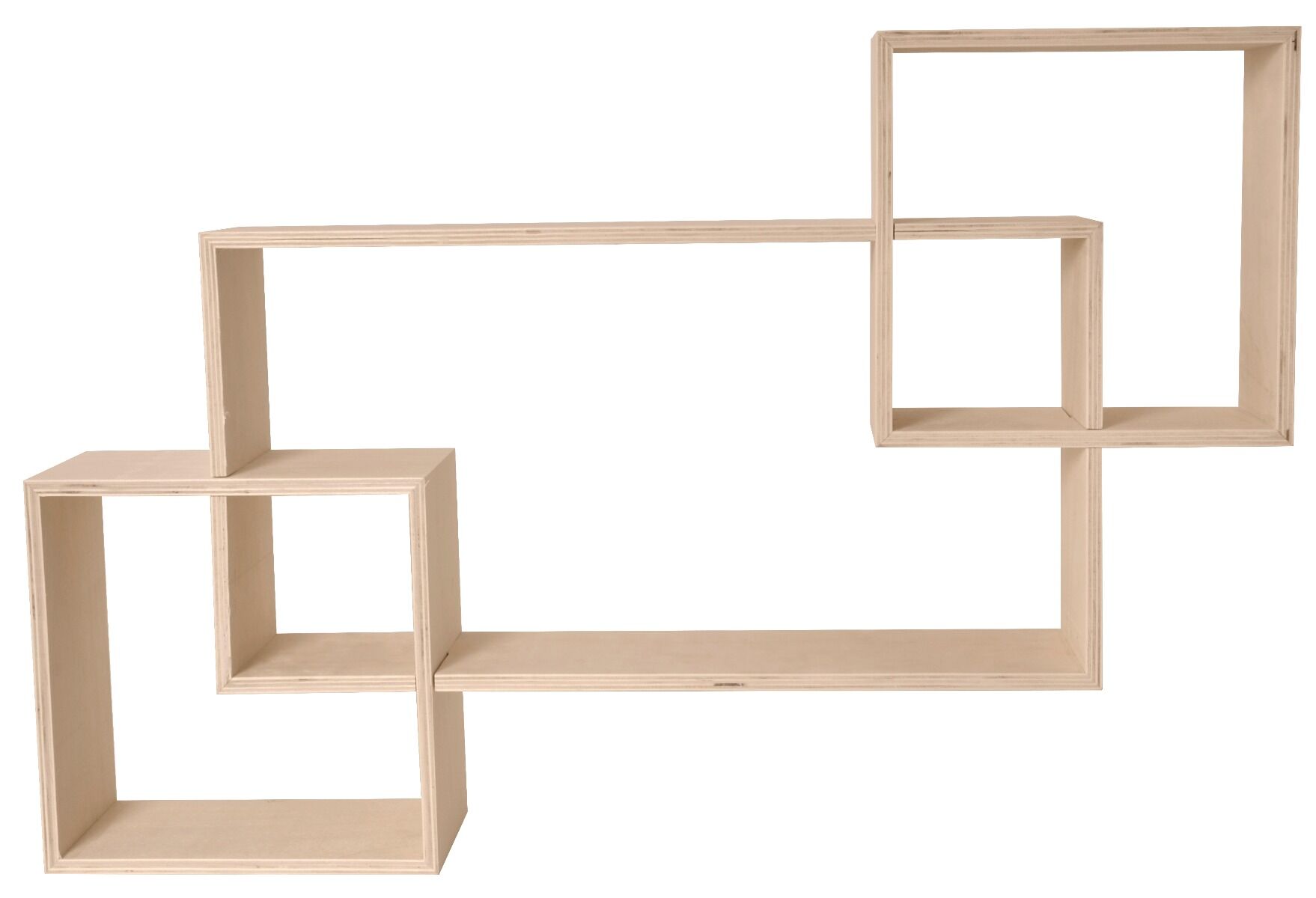 Artemio Wood Shelves Nested 1 Rectangle + 2 Squares