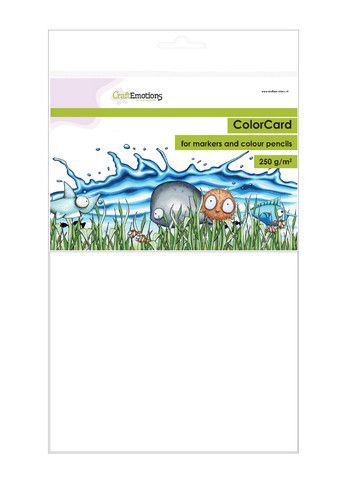 CraftEmotions ColorCard kleurpapier voor markers 250gr A4 12/Pkg - Wit
