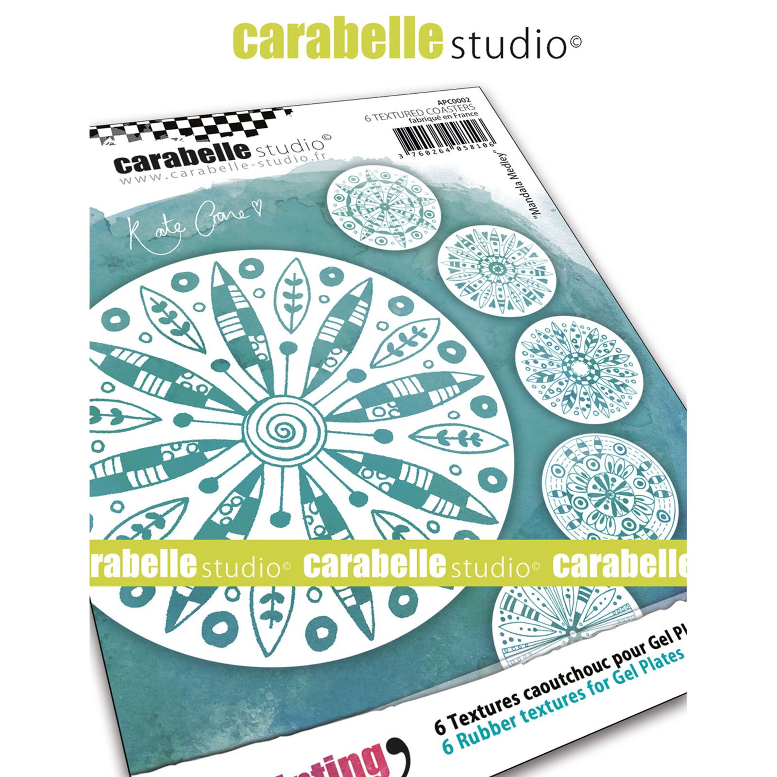 Carabelle Studio Textures Coasters By Kate Crane - Mandala Medley