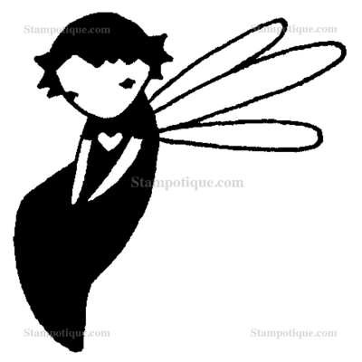 Stampotique Wood Stamp - 6035 Moon Girl