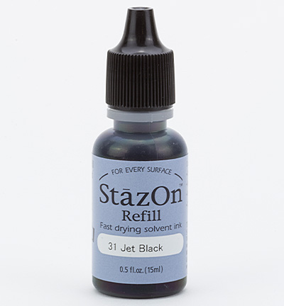 StazOn Solvent Ink Refill 15 ml - Jet Black