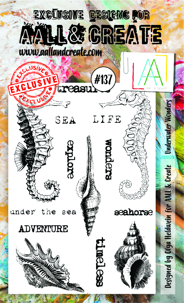 AALL & Create Clear Stamps A6 By Olga Heldwein - #137 Underwater Wonders
