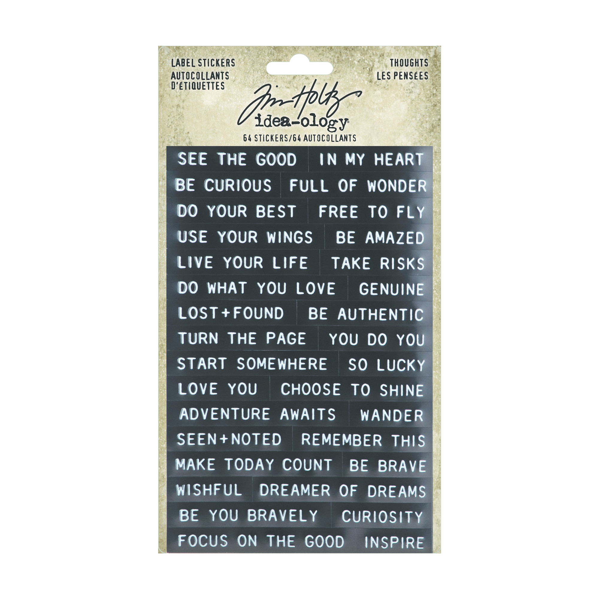 Idea-ology Tim Holtz Label Stickers Thoughts