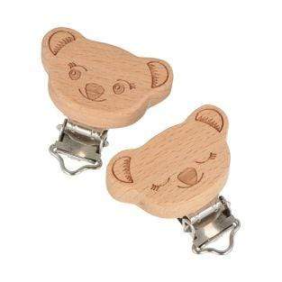 Artemio Wooden Pacifier Clip Koala 2/Pkg 40x25mm