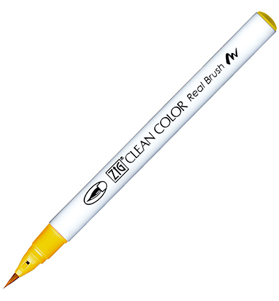 Kuretake ZIG Clean Color Real Brush Marker - 505 Yellow Ochre
