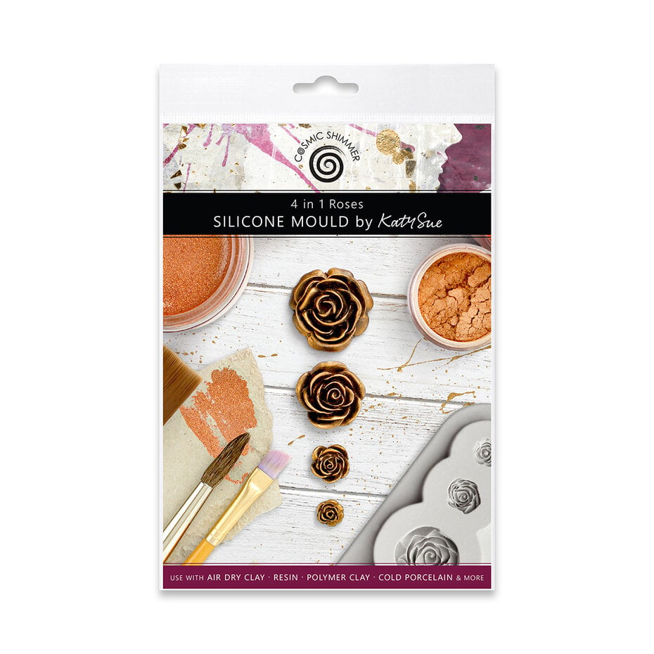 Katy Sue Designs Cosmic Shimmer Silicone Mould - 4 in 1 Roses