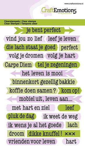 CraftEmotions Clear Stamps A6 - Tekst Typewriter Spiritueel (NL)
