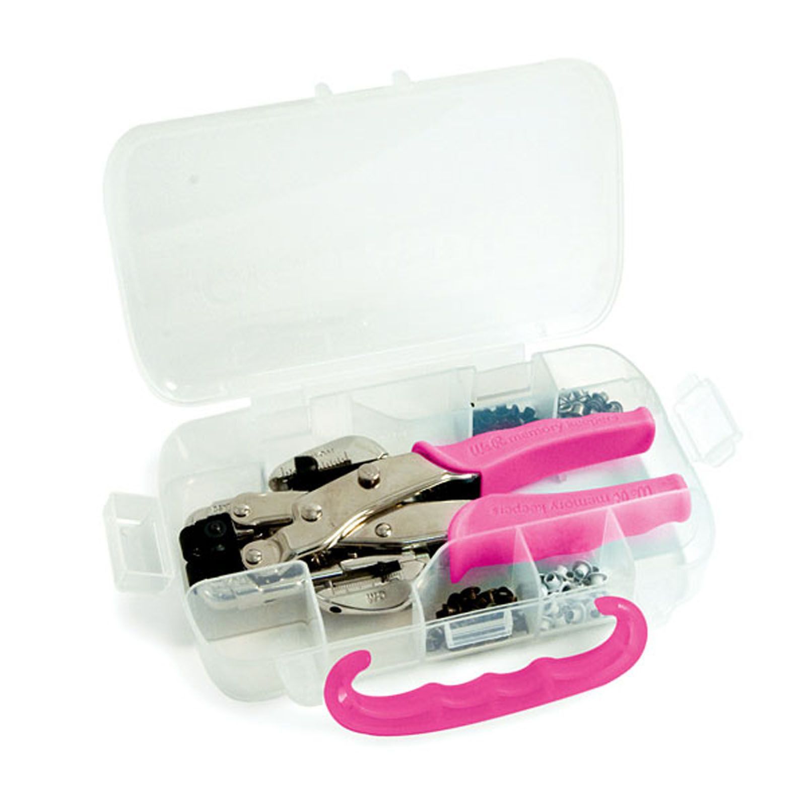 We R Memory Keepers  Crop-A-Dile Punch and Pink Case