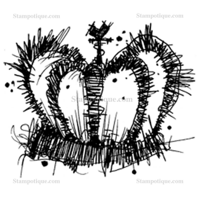 Stampotique Wood Stamp - 6114 Crown