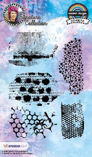 Studio Light Clear Stamps A5 - Mixed Media Rainbow Designs nr. 11