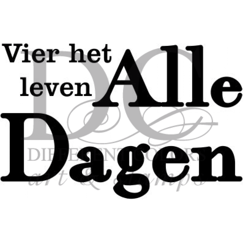 Different Colors Wood Stamps - S00358 Vier het leven