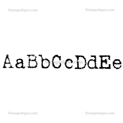 Stampotique Wood Stamp - 7163 Alpha