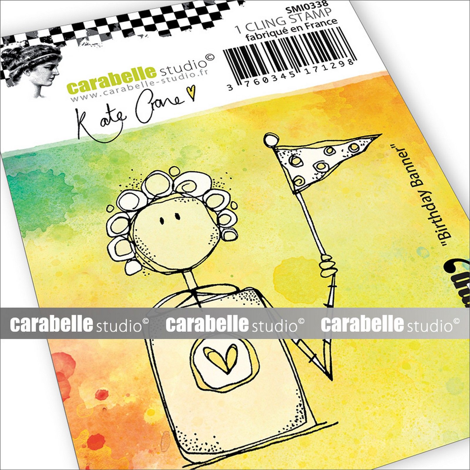 Carabelle Studio Cling Stamps By Kate Crane - Small Birthday Banner
