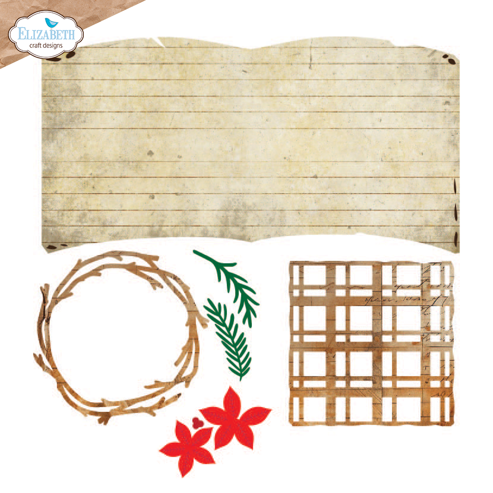 Elizabeth Craft Designs Cutting Dies - 2295 Book of Christmas Square