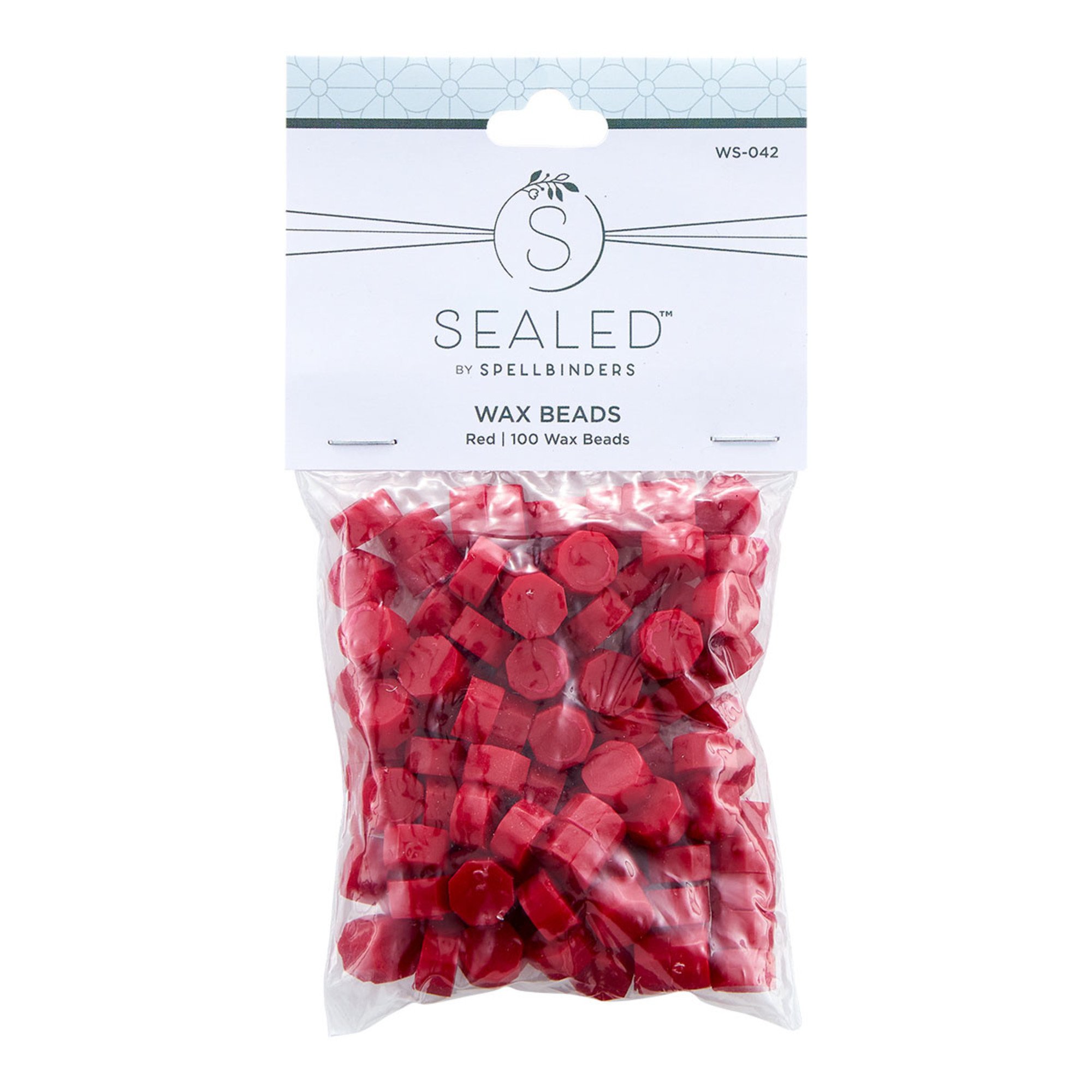 Spellbinders Wax Beads 100/Pkg - 042 Red