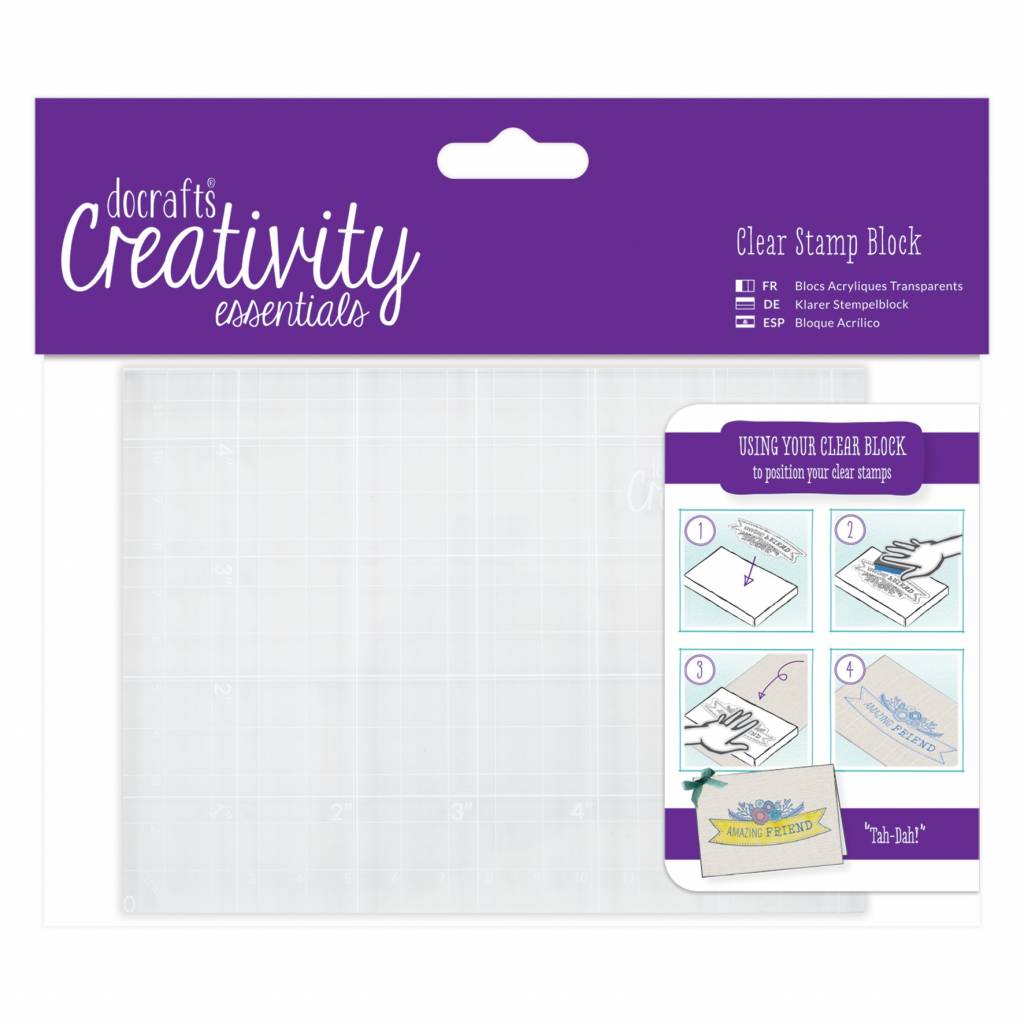 Docrafts Acrylic Block - A6 Clear Stamp Block