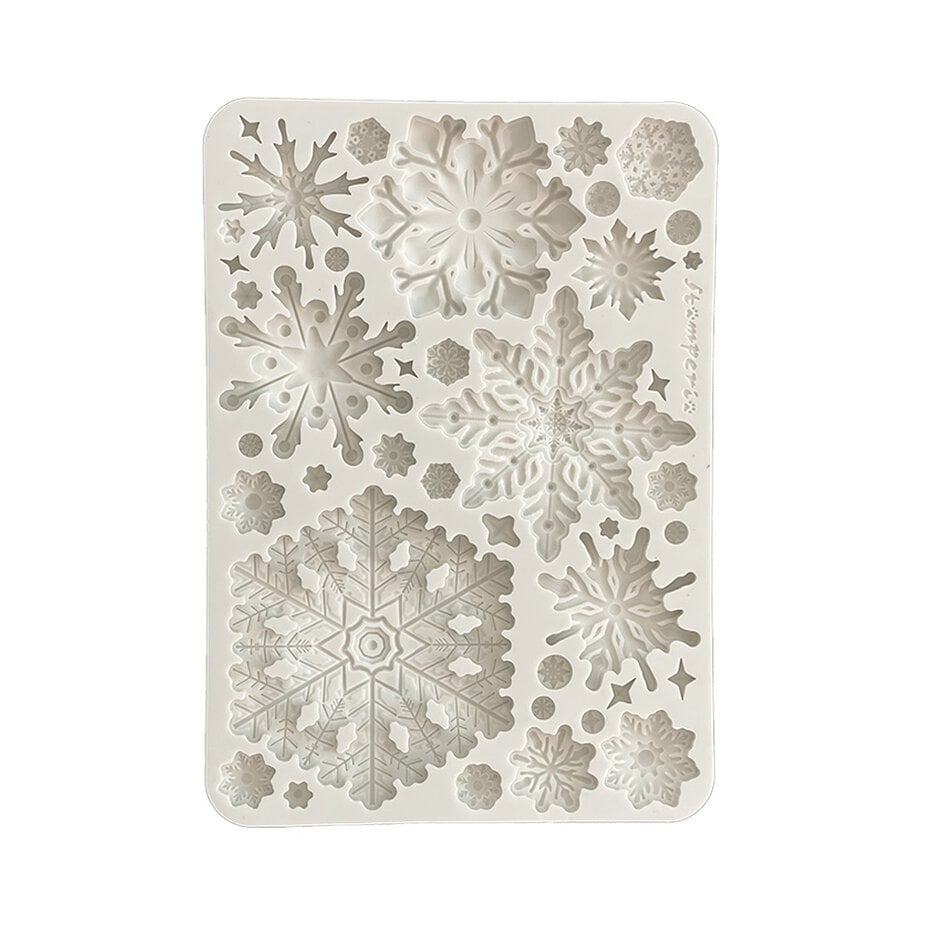 Stamperia Create Silicon Mould A5 Happiness Dewdrops - KACMA545 Snowflakes