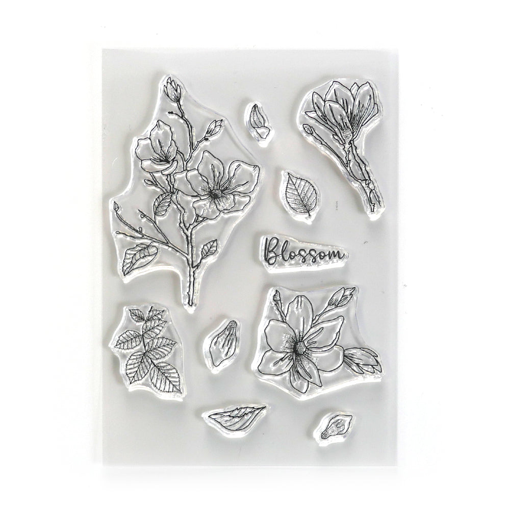Elizabeth Craft Designs Clear Stamps - CS224 Blossom. Coördinates AND ONE ONLY SOLD TOGETHER with the matching Cutting Die 1883 Blossom