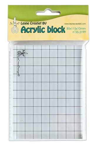 Leane Creatief Acrylic Clear Stamp Block