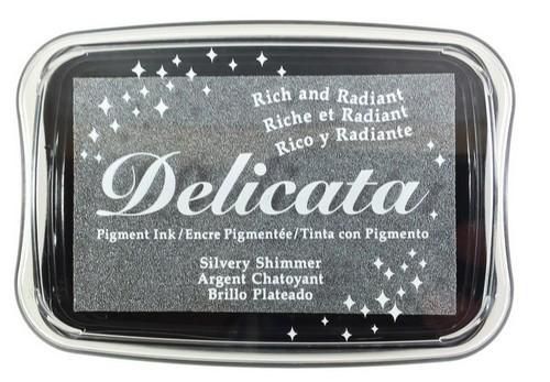 Delicata Pigment Ink Pad - Silvery Shimmer